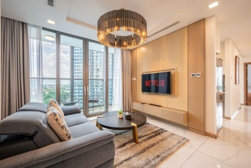 Bán 3 phòng ngủ Landmark 81 Vinhomes 106m2, hướng mát view biệt thự, nội thất đầy đủ